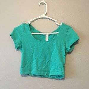 Teal crop top